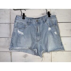 Hollister Jean Shorts 3" Women's 11 (30 Waist) Distressed Ultra High Rise Mom